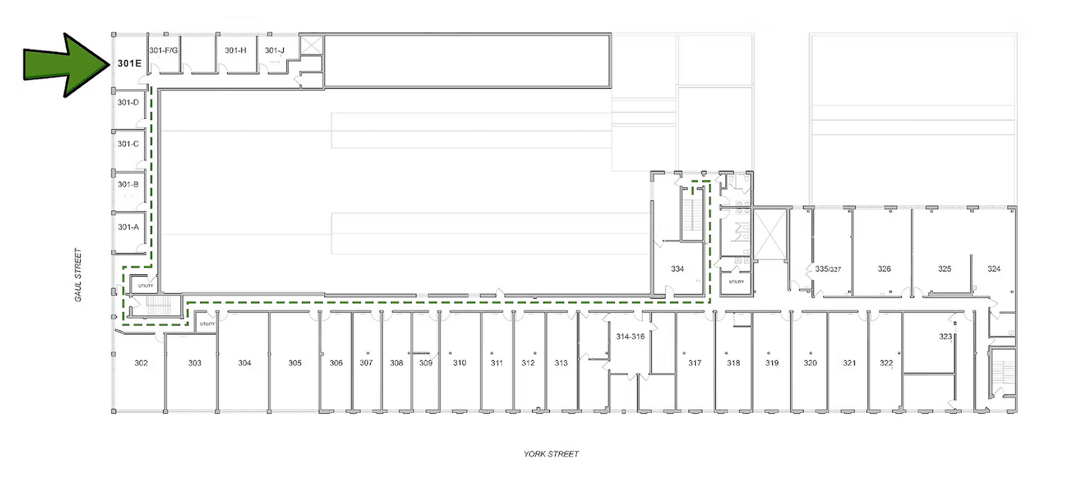 a map of the york street building layout