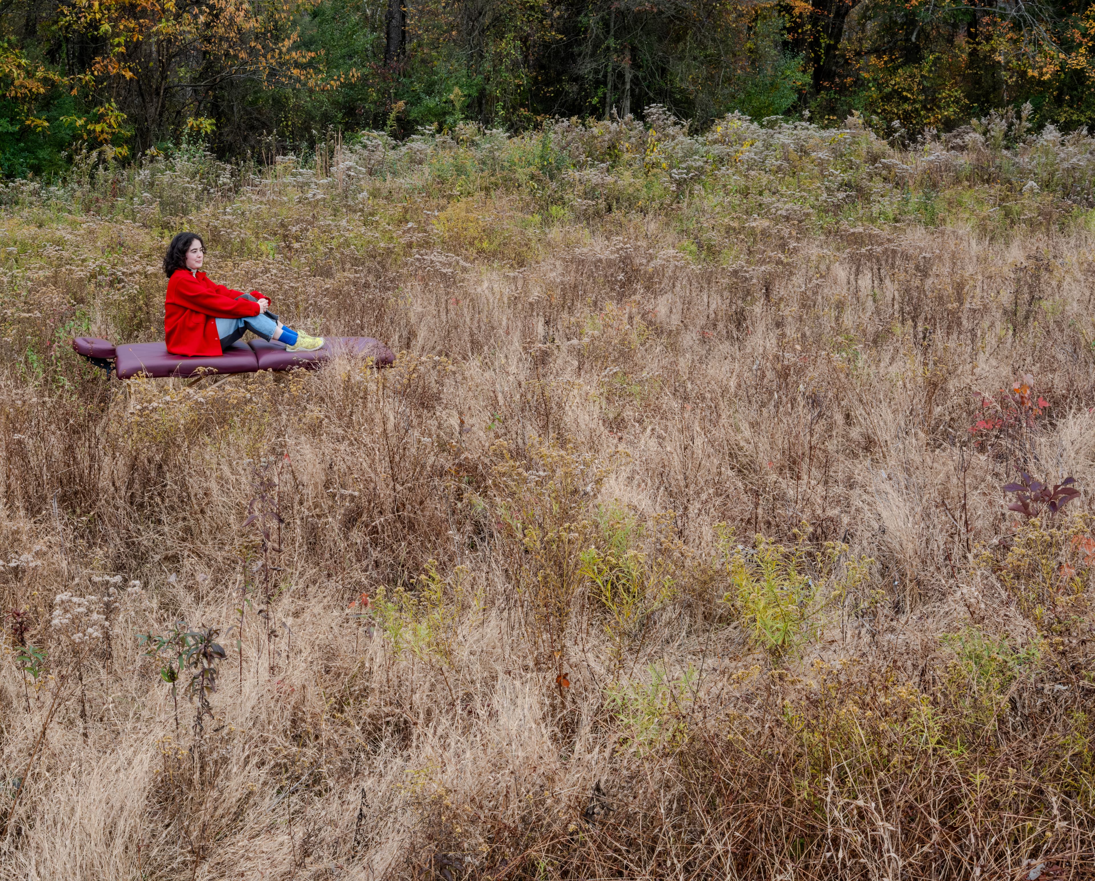 Massage studio with treatment table
