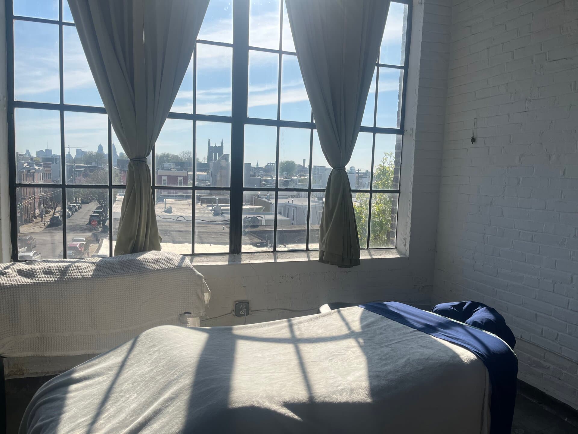 massage studio with treatment table
